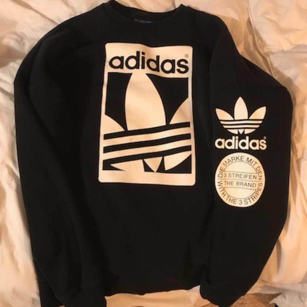 Adidas Black 3 Stripes Pullover